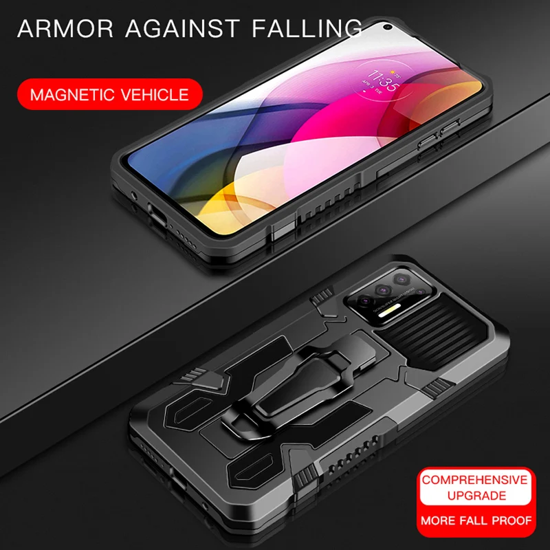 gdream shockproof back clip phone case for motorola one 5g ace one fusion hyper bracket protective cover for moto e5 e6s e 2020 free global shipping