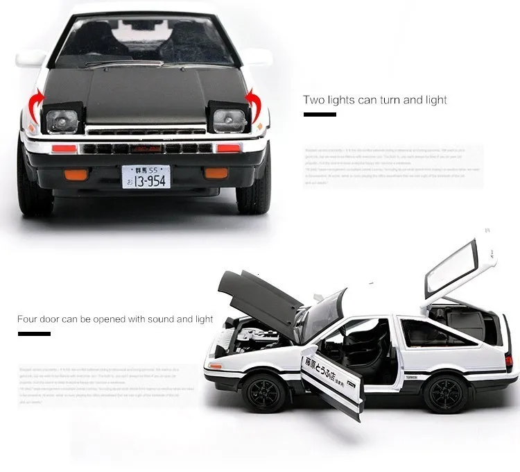 1:28 Начальная д Тойота Королла AE86 сплава модели автомобилей Trueno металл литья под давлением быстро Авто оттягивать игрушки суперкар для коллекции