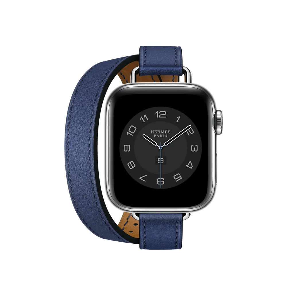 

Double Tour Strap for Apple Watch 6 Se 40mm 44mm Band for Iwatch Series 6 5 4 3 38mm 42mm Bands Women Slim Leather Correa Wrist