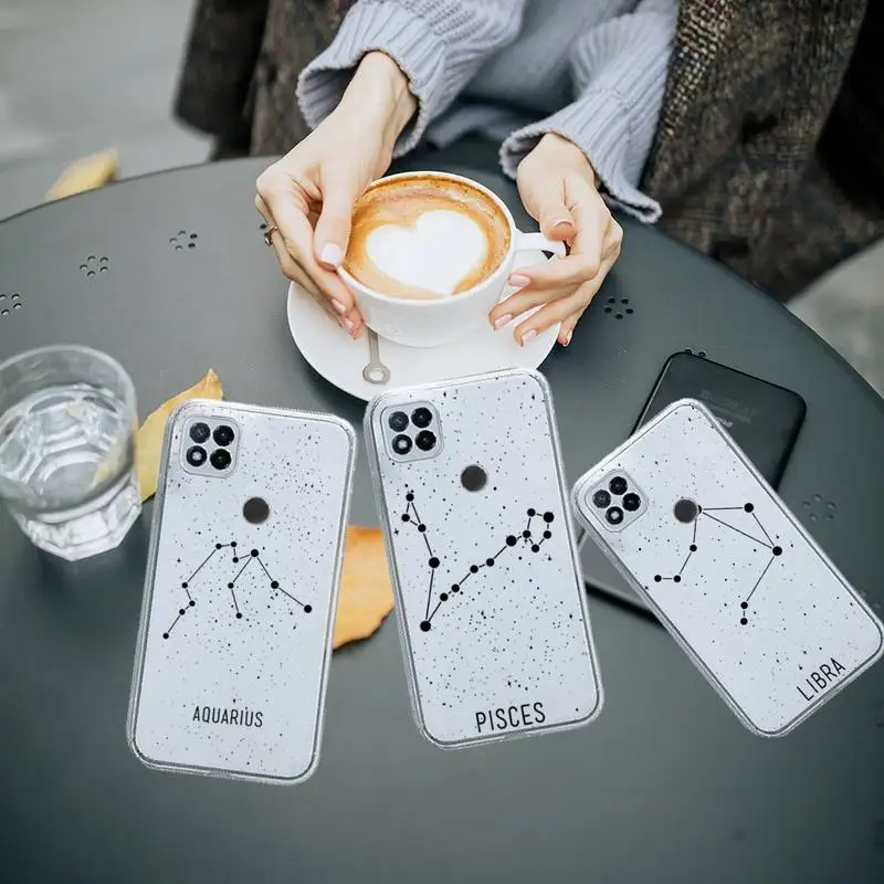 

Twelve constellations Phone Case Transparent for Xiaomi redmi note 8 9 10 11 t lite pro ultra mix 4 K40
