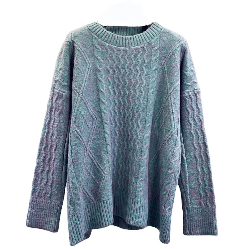 

Women's Cable Knitted 2 Piece Outfits Long Sleeve Turtleneck Sweater Top & Tank Midi skirts Set A255