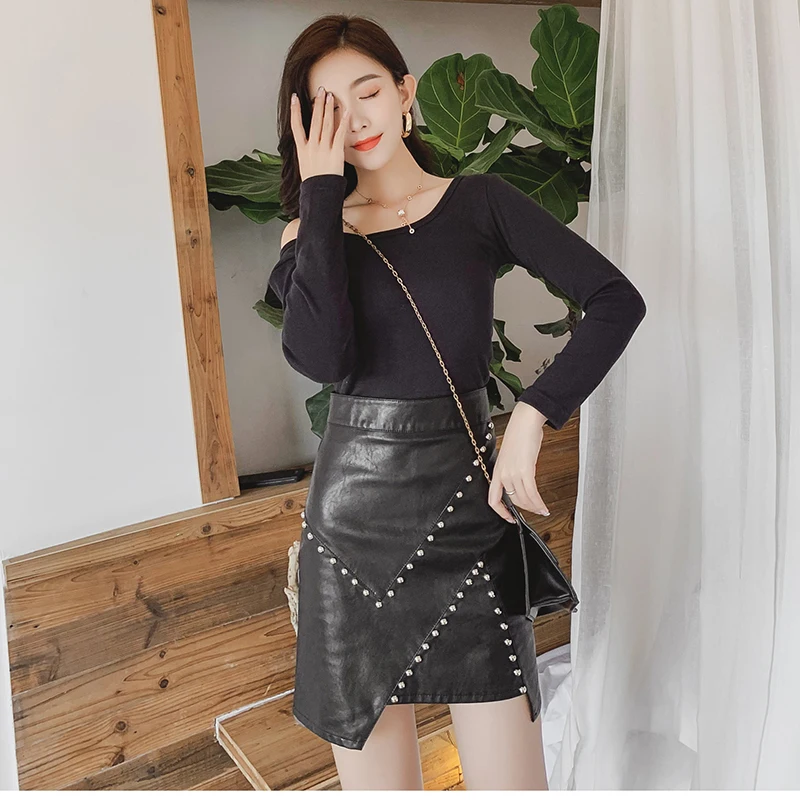 Новинка 2019 осенне-зимняя женская модная повседневная пикантная юбка F2110