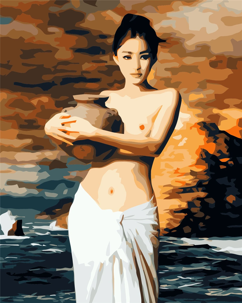 

Tao Girl 40x50cm Diy Painting By Numbers Picture Colouring Zero Basis Handpainted Oil Painting Unique Gift Home Decor