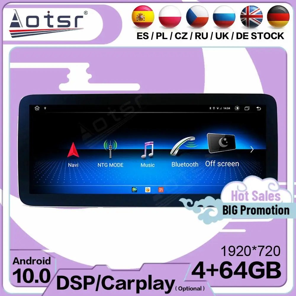

128G Carplay Multimedia Stereo Android 10 For Mercede Benz GLC-Class X253 V-Class W446 2015 2016 2017 2018 Audio Radio Head Unit