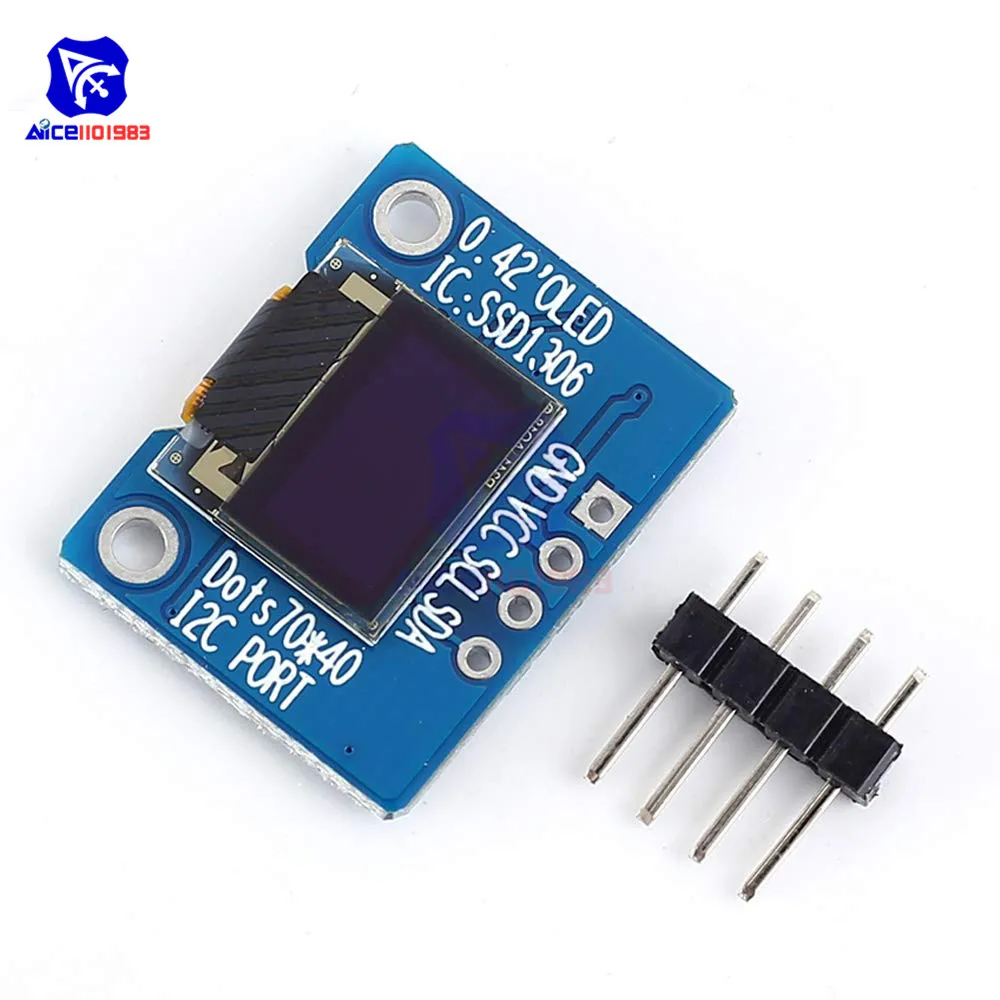 Модуль ЖК-дисплея diymore 0 42 дюйма 72x40 OLED с интерфейсом IIC SPI для Arduino AVR STM32 Raspberry Pi 3 В |