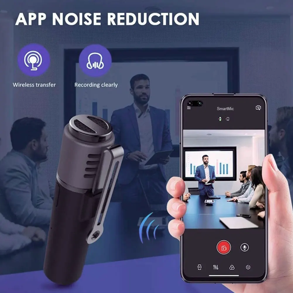 Беспроводной петличный микрофон нагрудный с Bluetooth запись лекций и
