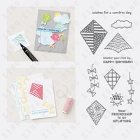 2022 spring new kite metal cutting dies silicone stamps scrapbooking make photo album card diy paper embossing craft supplies