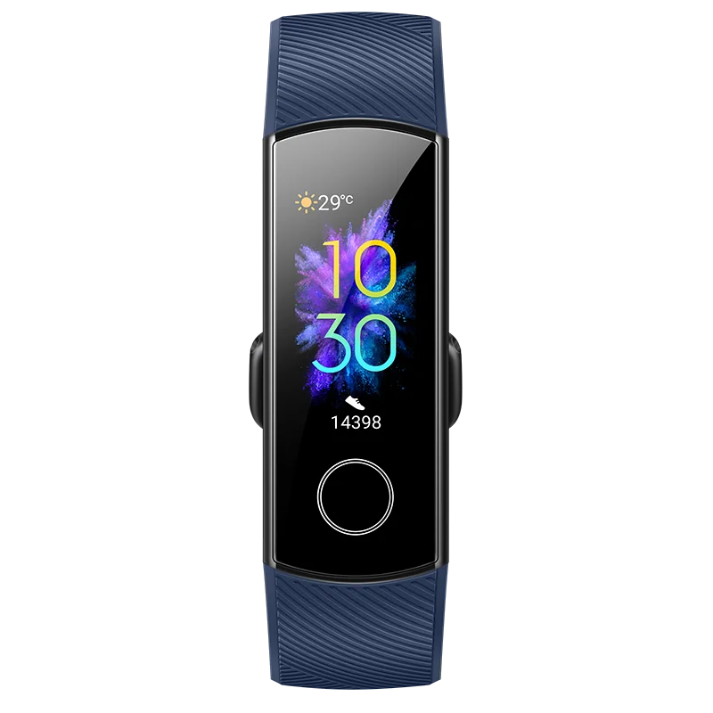 Honor Band 5 Blue Умный Браслет huawei Honor Band 5, Оксиметр, волшебный цвет, сенсорный экран, для плавания, для обнаружения сердечного ритма, сна, сна - Цвет: Honor Band 5 Blue