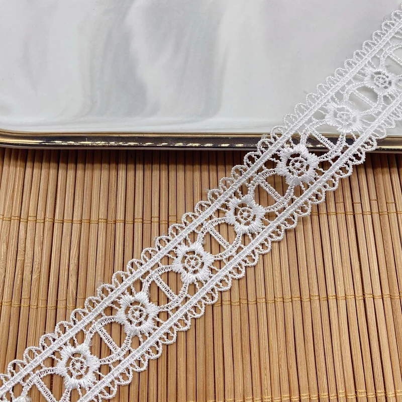 

DIY Handmade Ribbon Lace Skirt Sewing Accessories Clothes Decoration Embroidery Polyester Bar Code Lace Accessories