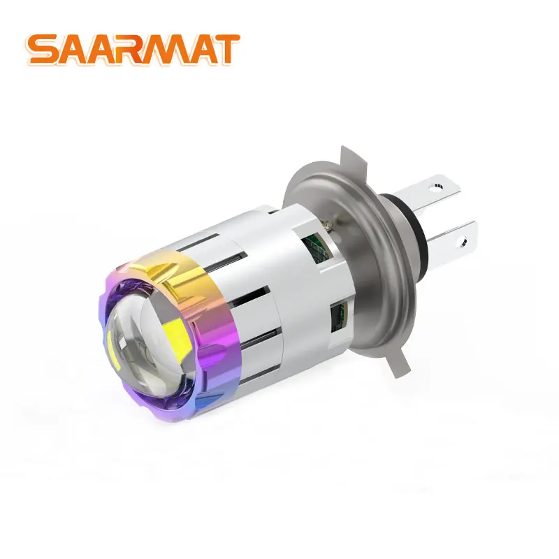 1 шт. лампы для фар мотоцикла H4 LED Hi Lo beam Moto светодиодные фары Honda Kawasaki rbike