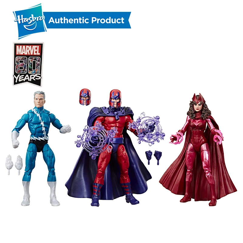 Hasbro коллекция Marvel Legends эксклюзивный 6 дюймов семья имеет 3 пакет с Магнето Quicksilver& Scarlet волшебник фигурки