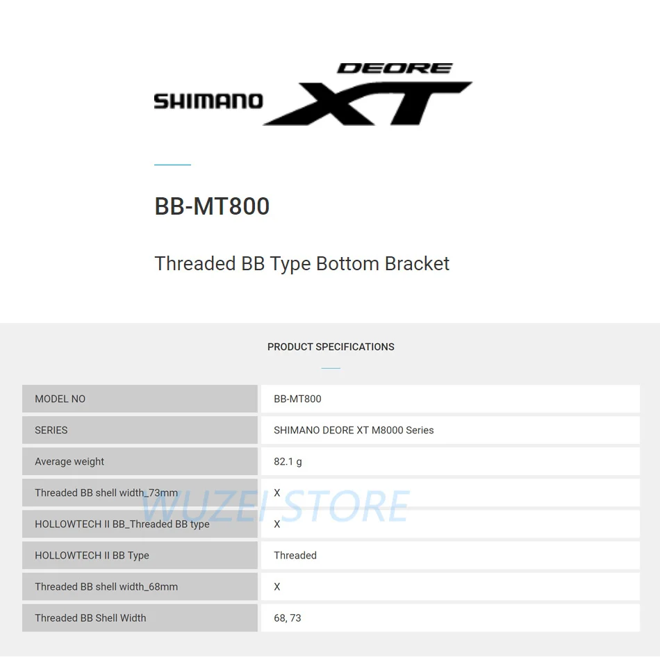 Горный велосипед Shimano Deore tretlager 68*73 мм для горного велосипеда с резьбой по дереву