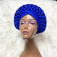 new design 2020 auto gele headtie turban african women big cap for womenafrican hats nigerian turban gele best selling auto gele