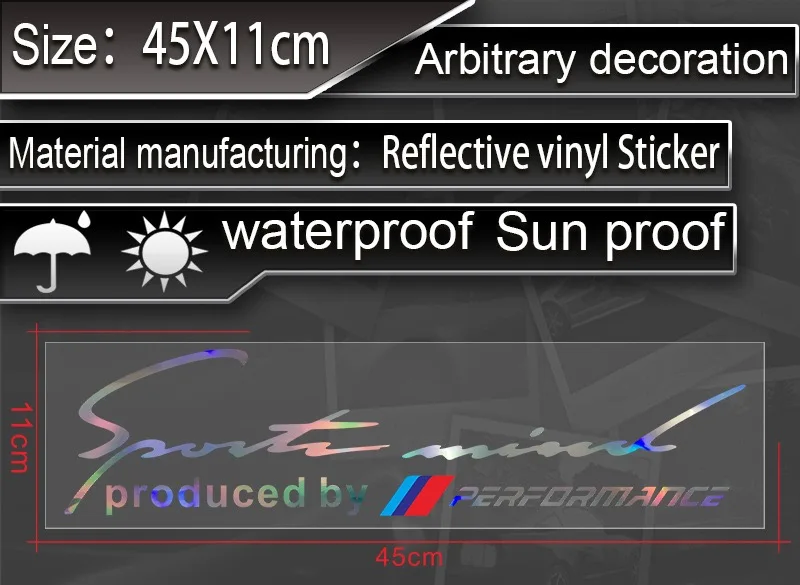 

2Pcs Produced By Performance Car Body Head Stickers for BMW M E34 E36 E60 E90 E46 E39 E70 F10 F20 F30 X5 X6 M3 M5 Car Styling