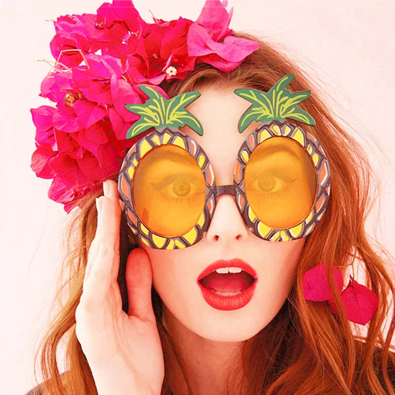 Гавайские очки с дизайном ананас тропические фрукты реквизит для фотографий