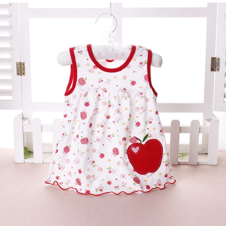 

Toddlers Girls Princess Dresses Baby Girls A-Line Lovely Sleeveless Summer Dress Kids Girls Soft Cotton Clothes