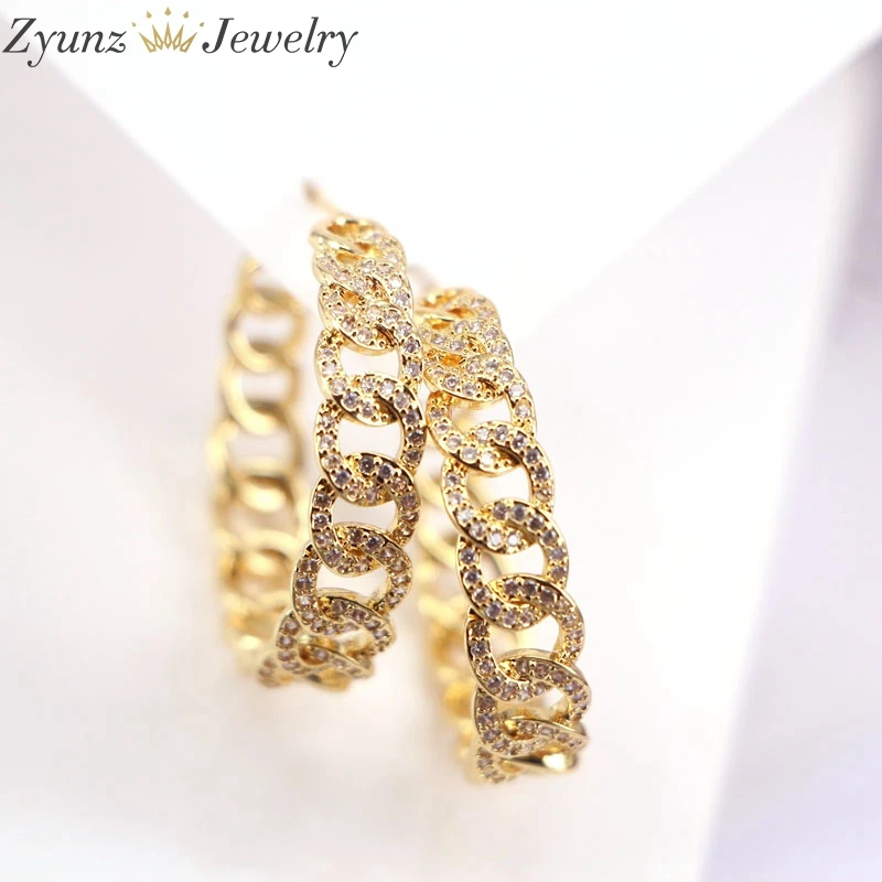 Женские Геометрические серьги для хип-хопа 5 пар 29 мм роскошные | Украшения и