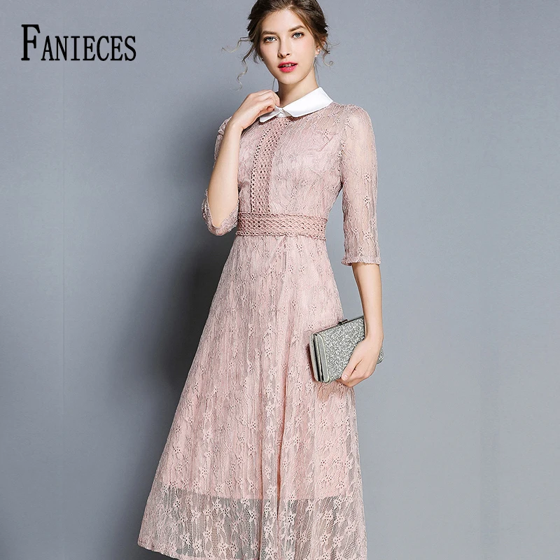 Модные женские туфли Элегантные открытые офисные кружевное платье