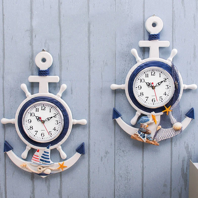 

Mediterranean Clock Personality Wall Clock Simple European Creative Living Room European Modern Minimalist Bedroom Nordic Small