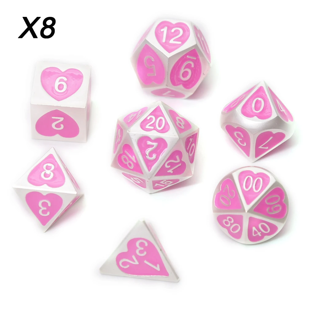 Новые металлические игральные кости DND комплект многогранные ролевые игры