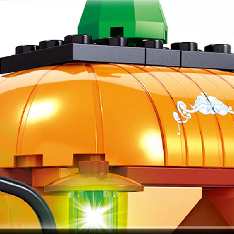 

Mini Pumpkin Car Building Blocks Halloween Zombie Arcade Model Figures Bricks Toys Educational DIY Assembled Toys Blocking