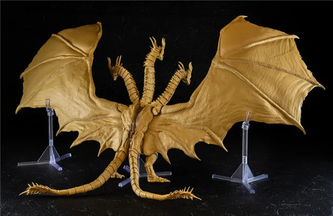 

30CM with Color Box Godzilla Movie Animation SHM Three Headed Dragon King about Monsters Kitora 2 2nd Generation Figma Doll Toys