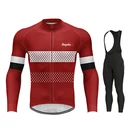 Осень 2021, набор велосипедных трикотажных брюк с нагрудником, одежда для велоспорта Raphaful, велосипедная одежда для горного велосипеда, Мужская Весенняя трикотажная одежда с длинным рукавом