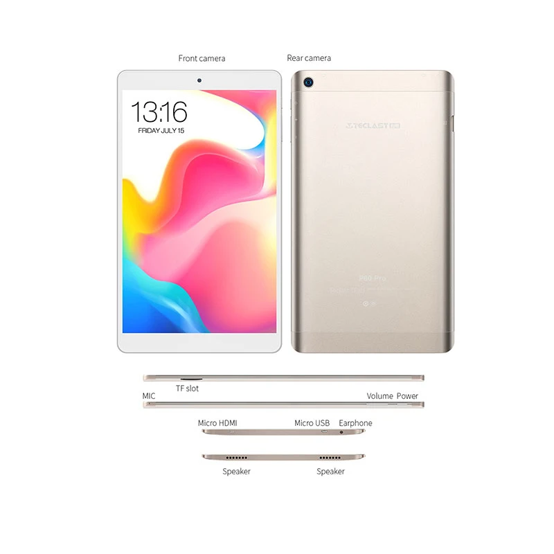 Teclast P80 Pro планшет Android сенсорный экран 8 дюймов 1280*800 3 ГБ ОЗУ 16 Гб ПЗУ двойной WiFi Android 7,0 MTK8163 четырехъядерный планшет gps