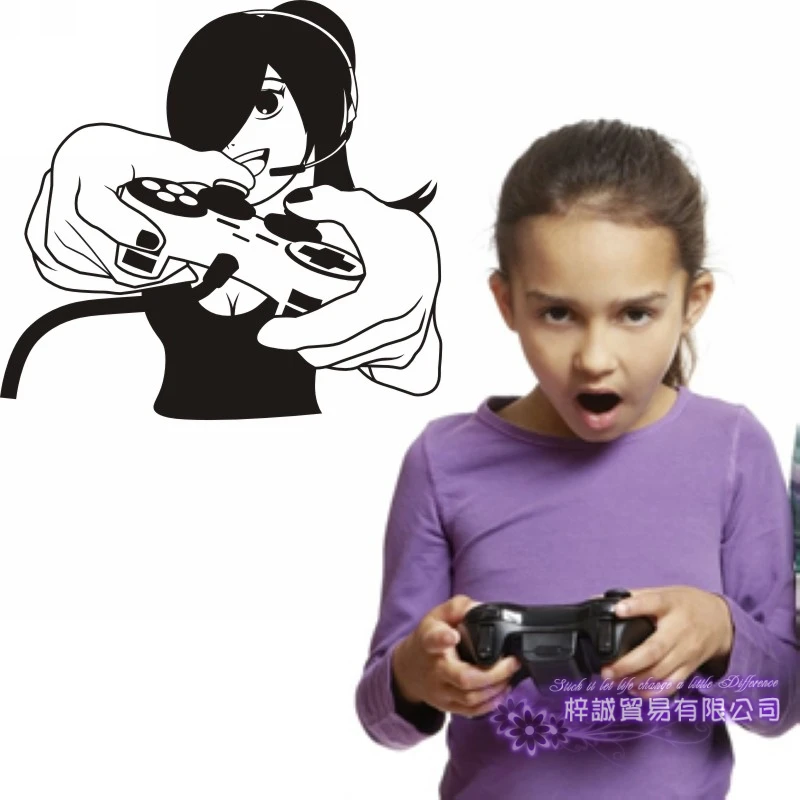 Игра наклейка на ручку Видео игровой контроллер Стикеры играть плакаты тематики