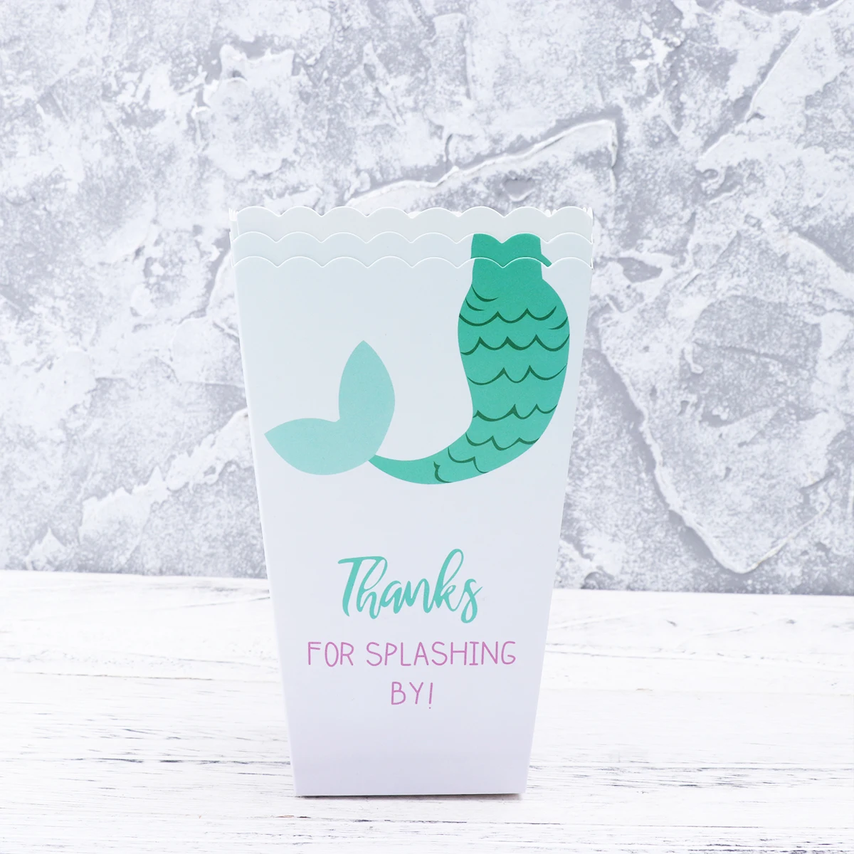 1 комплект бумажные пакеты для вечеринок с русалочкой коробки попкорна конфетные