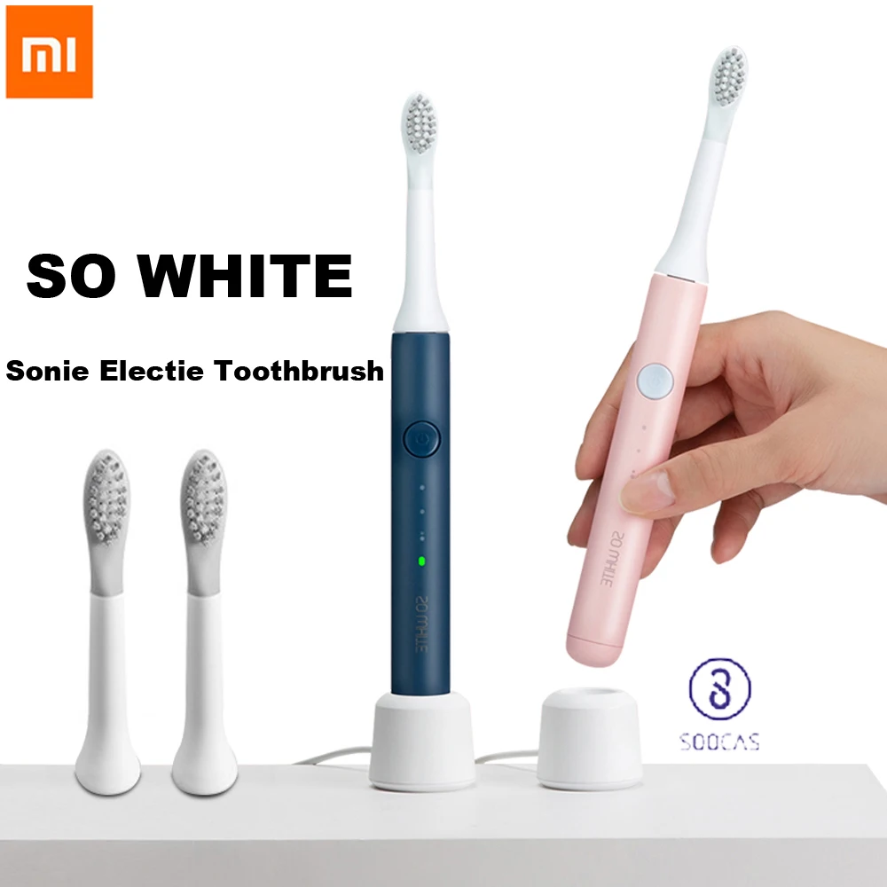 XIAOMI Mijia soocas SO WHITE звуковая электрическая зубная щетка Беспроводная Индукционная зарядка IPX7 Водонепроницаемая зубная щетка
