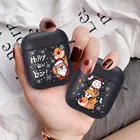Симпатичный чехол с новогодним рисунком для Airpods 2 1 3 Pro, чехол для Apple Air Pod, мягкий чехол для наушников из ТПУ