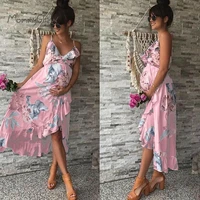 maternity dresses maternity clothes elegant pregnancy dress casual floral printed ruffles falbala sundress for pregnant women