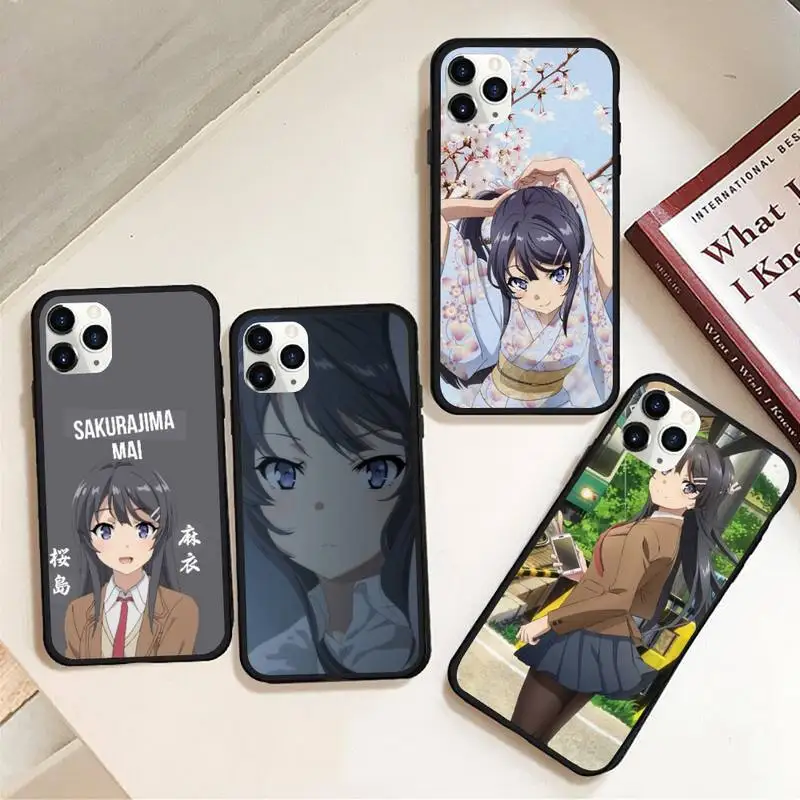 

Mai Sakurajima Aesthetic Phone Case Rubber for iPhone 12 pro max mini 11 pro XS MAX 8 7 6 6S Plus X 5S SE 2020 XR case