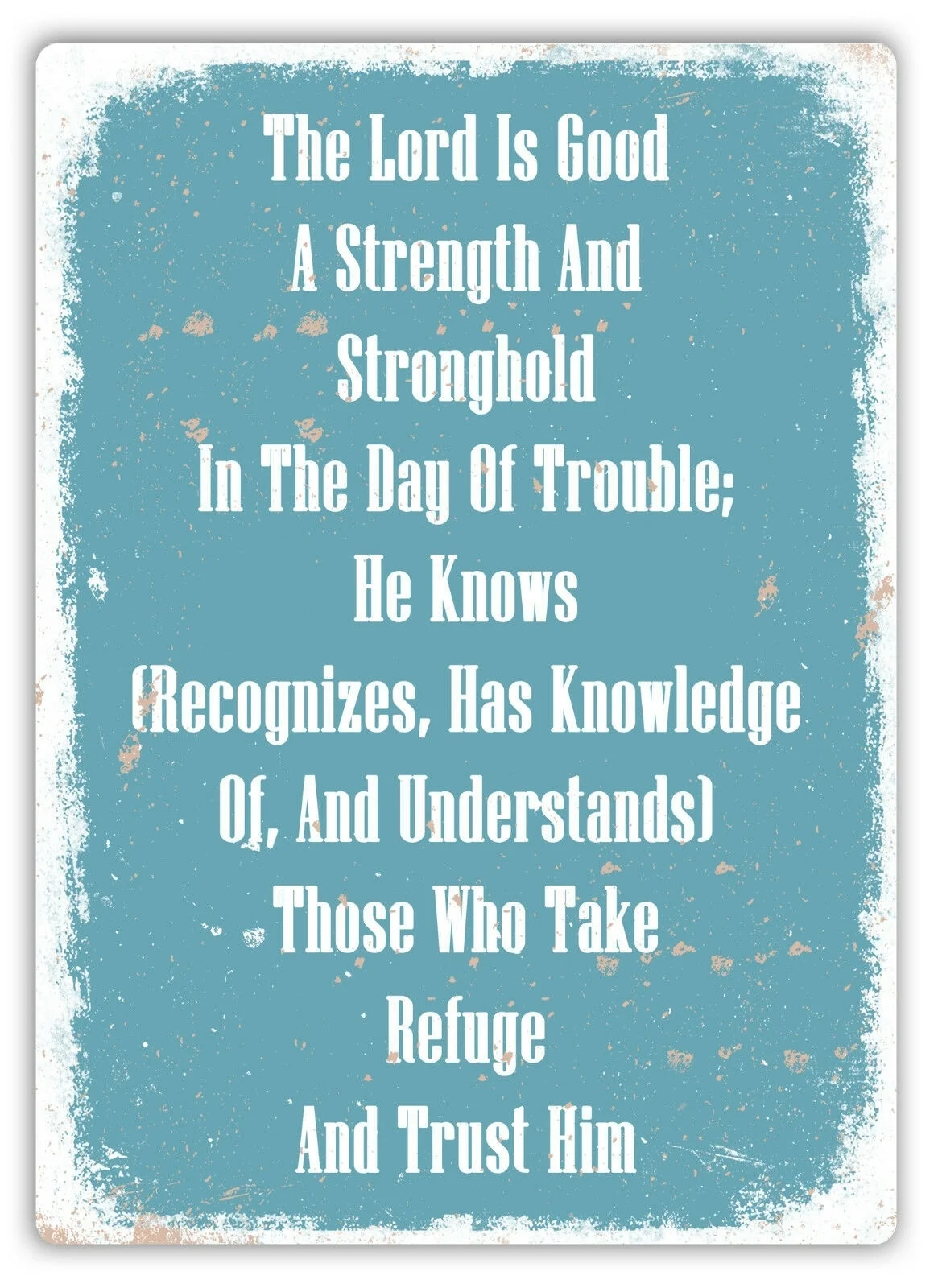 Господь хорош (синий) металлический настенный знак доска арт Lord Priest молитвенные