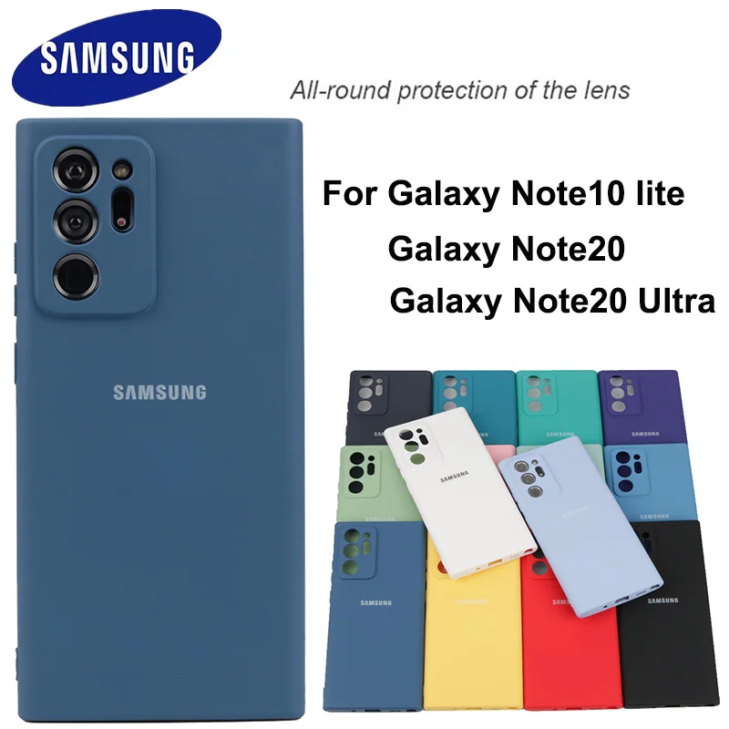 Чехол для Samsung Note20 оригинальный мягкий чехол из жидкого силикона Galaxy Note 10 Lite 20 Ultra |