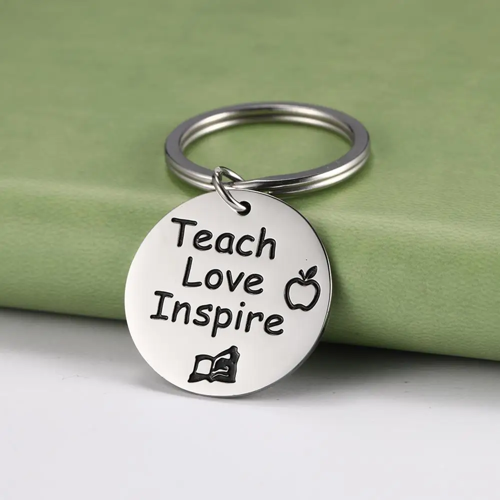Цепочка для ключей моя форма учить любовь Inspire 316L кольцо из нержавеющей стали с