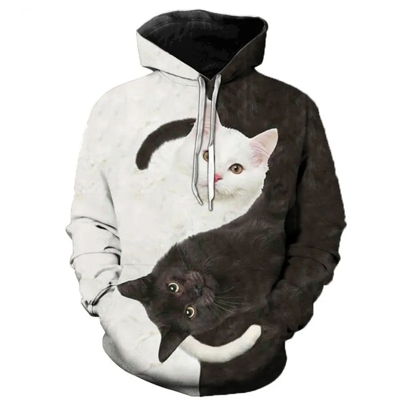 

Cute Cat Animal Series 3D Print Hoodies Men Autumn Funny Pet Pattern c Fashion Sports Long Sleeve Pullover XXS-4XL