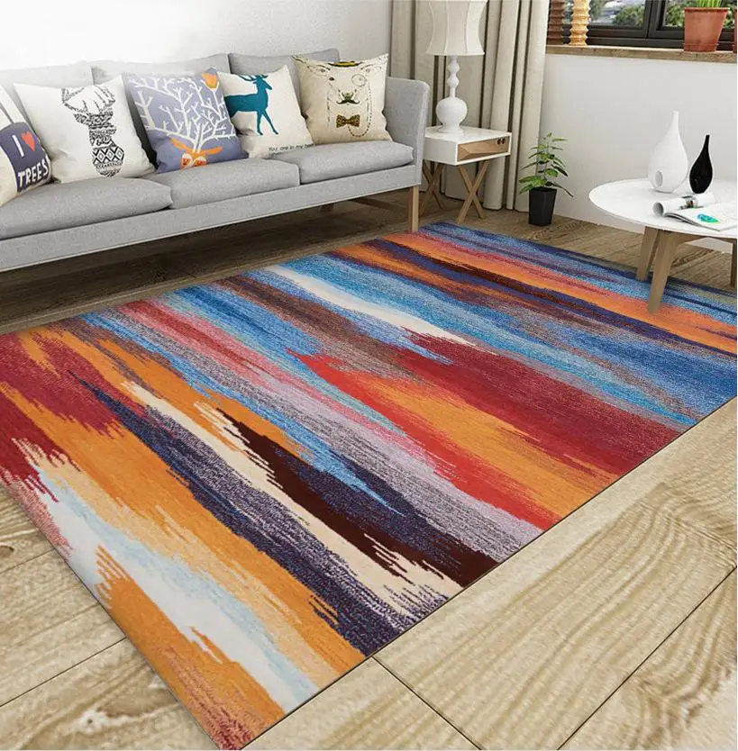 Alibaba Chinese-style Abstract Geometry Floor Carpets Rug Modern For Living Room Non-slip Antifouling Carpet For Bedroom Parlor - Цвет: LJ-11