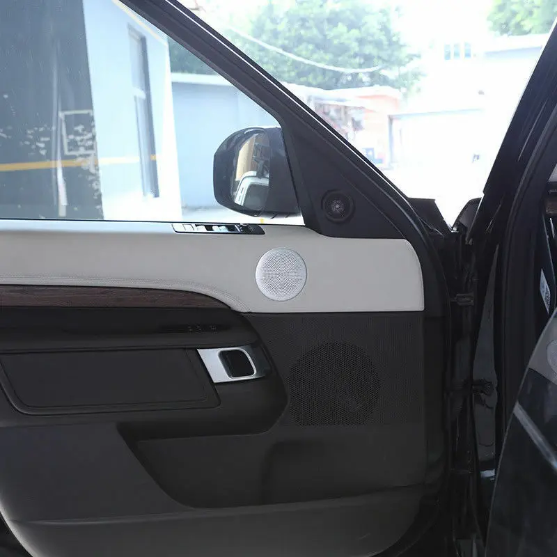 

1set=4pcs* Aluminium Door Speaker Cover Trim For Land Rover Discovery 5 LR5 L462 2017-18