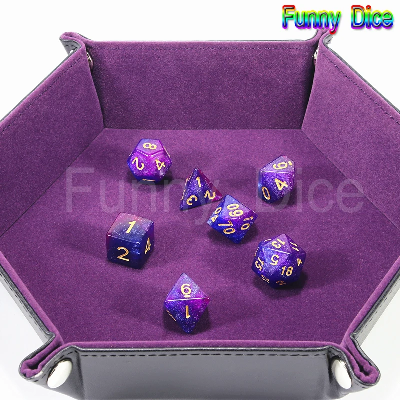 Игральные кости из искусственной кожи складной шестигранник 6 цветов лоток