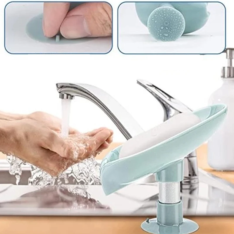 

Ящик для мыла в форме листа дренаж для мыла вертикальный держатель для ванной комнаты и душа тарелка для хранения тарелок принадлежности дл...