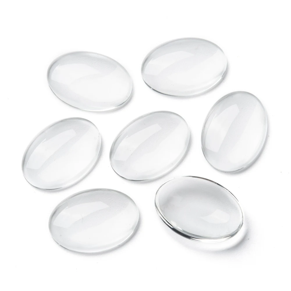 

Oval Clear Cabochons Transparent Glass Cabochon Cameo Flat Back for DIY Pendant Jewelry Making 14x10 18x13 25x18 30x20 35x25mm