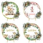 Фон для фотосъемки с изображением дикого одного круга вечеринки стенд Арка реквизит для фотостудии баннер для детей на день рождения новорожденных