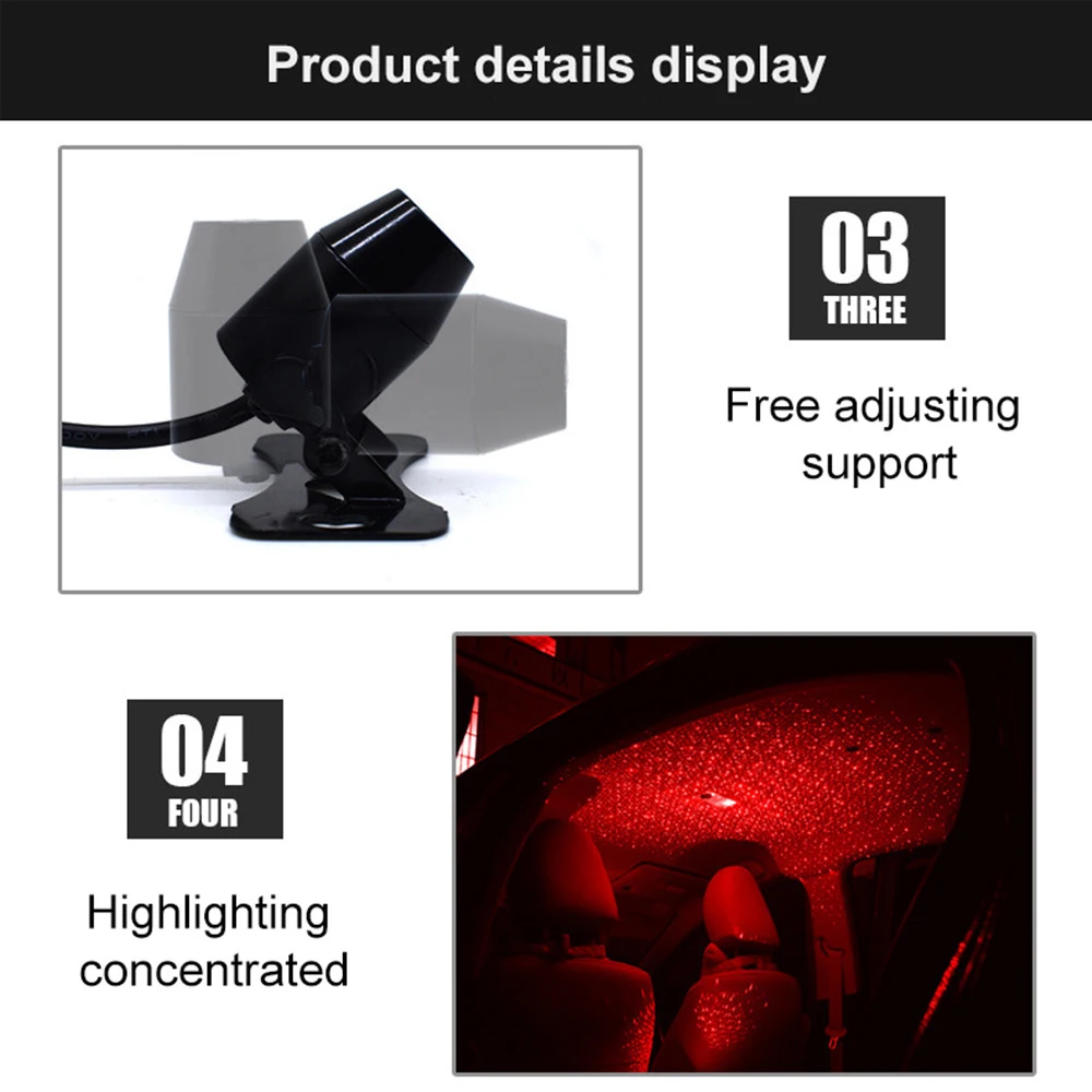 DJ RGB звездное небо автомобильный внутренний свет лазерная проекция окружающий с