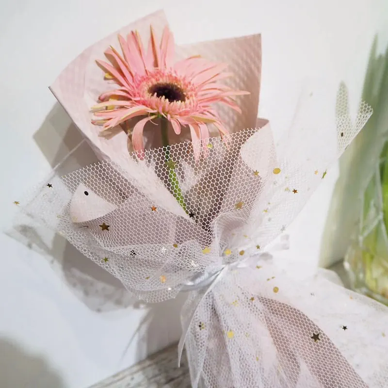 

Mesh Wrapping Paper Xingyue Yarn Net Yarn Korea Style Flower-wrapped Net Yarn Decorative Florist Supplies Packaging Materials