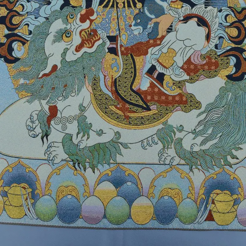 Ковер с тибетским храмом статусом Будды вышивка парчовый гобелен настенный