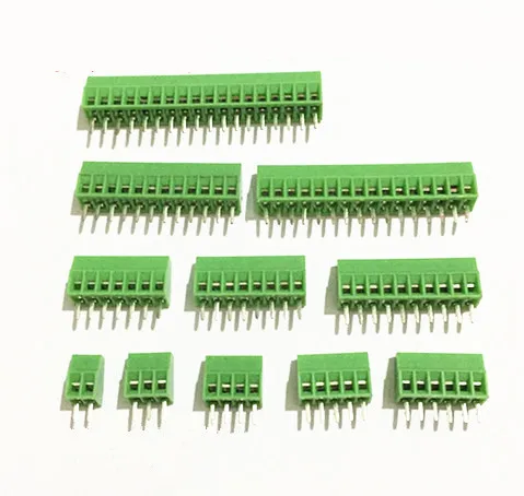 50 шт. в партии Универсальный 2 54 мм шаг контакта полюса PCB винтовой клеммный блок