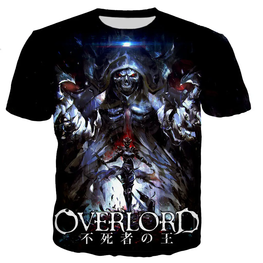 Футболка Мужская/Женская с 3D-принтом аниме Overlord модная повседневная рубашка в