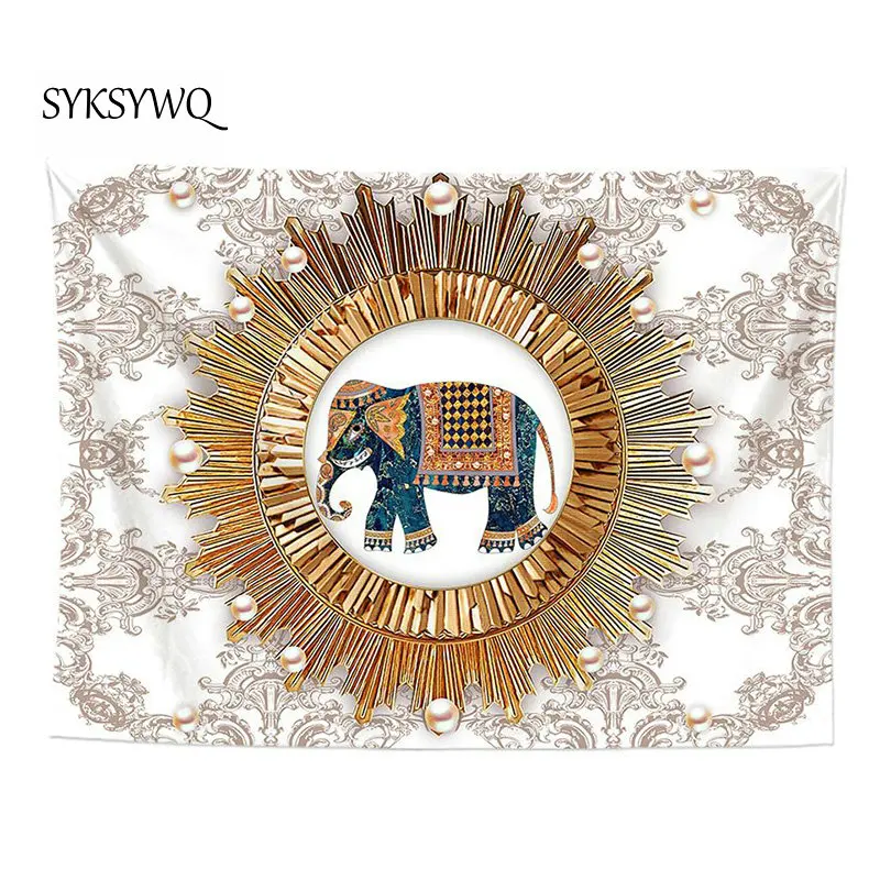 Настенный гобелен в стиле бохо с изображением Будды слона палочки | Дом и сад